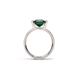 RG210GR B.Tiff 3 ct Green Emerald Cut Engagement Ring by B.Tiff New York