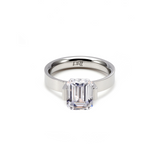 RG210W B.Tiff 3 ct Emerald Cut Engagement Ring by B.Tiff New York