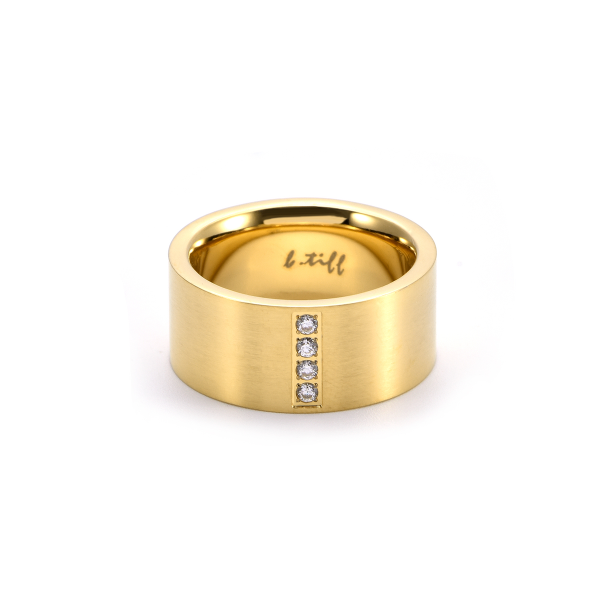 RG223G B.Tiff 4-Stone Gold Wide Ring [Wide Band] by B.Tiff New York