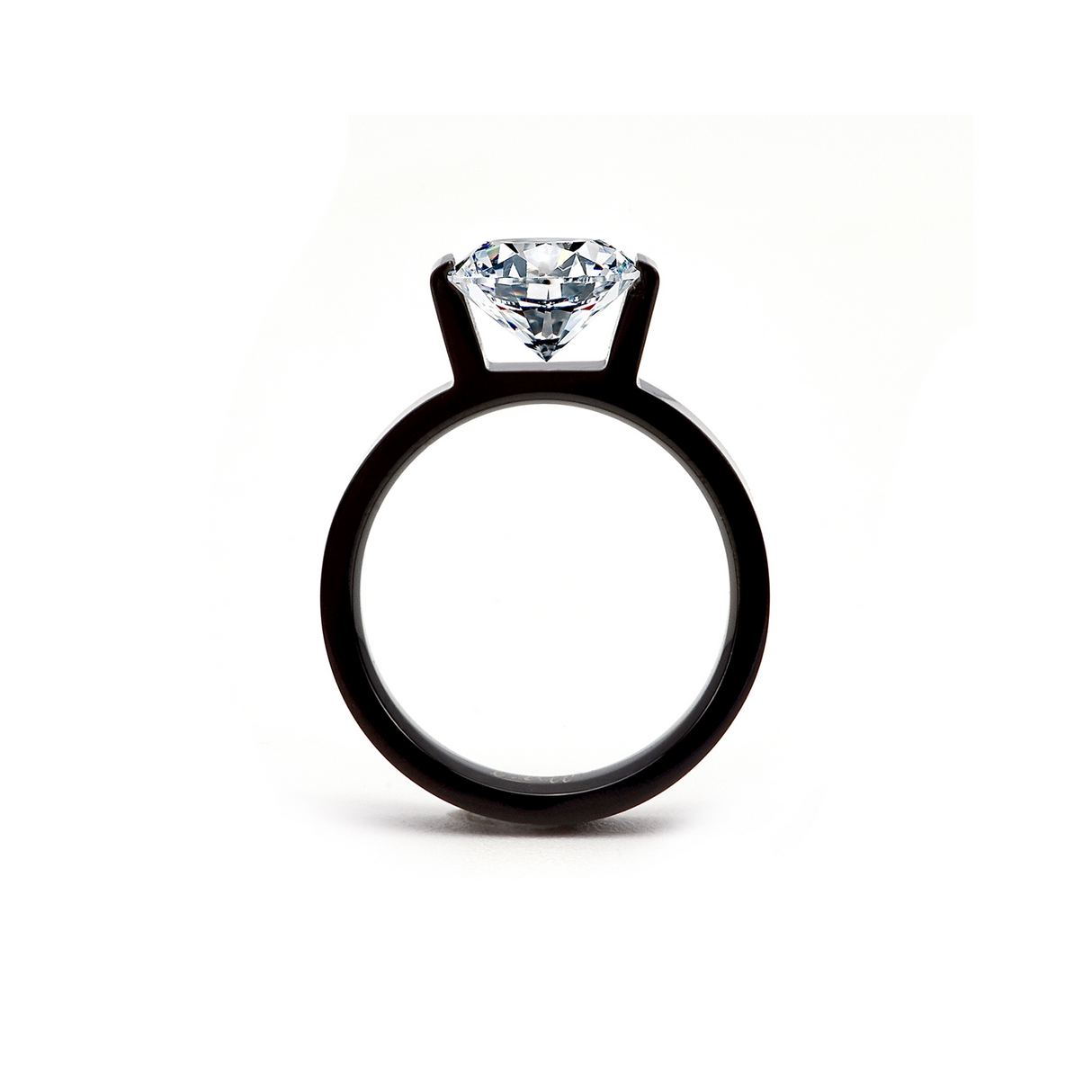 RG228B B.Tiff Black 2 ct Cushion Cut Engagement Ring by B.Tiff New York