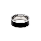 RG800WB B.Tiff Black Enamel Ring [Wide Band] by B.Tiff New York