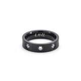 RG808B B.Tiff Matte Black 8-Stone Pave Ring by B.Tiff New York