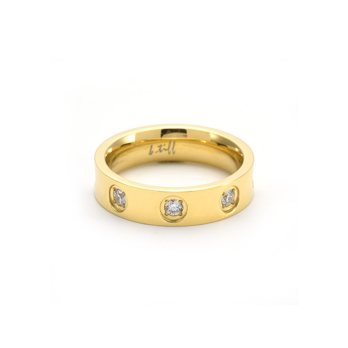 RG808G B.Tiff Gold 8-Stone Pave Ring by B.Tiff New York