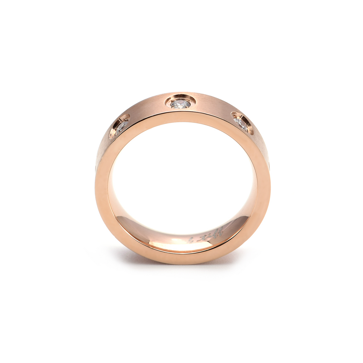 RG808RG B.Tiff Rose Gold 8-Stone Pave Ring by B.Tiff New York