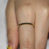 14k Round Flat Eternity Gold Ring by VicStoneNYC Fine Jewelry