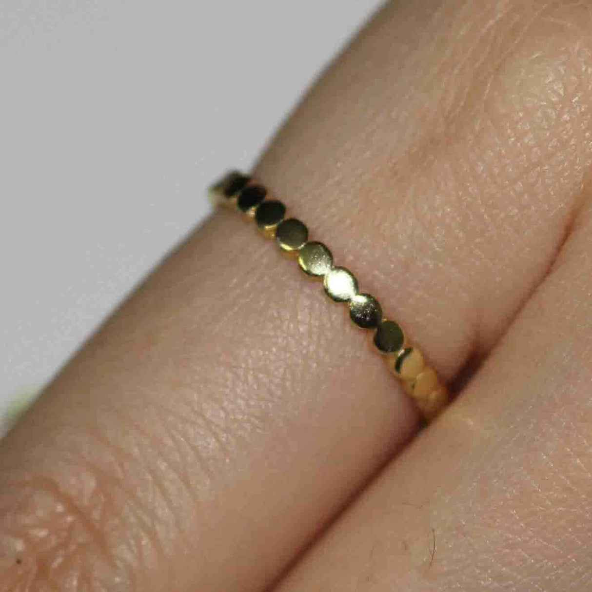 14k Round Flat Eternity Gold Ring by VicStoneNYC Fine Jewelry