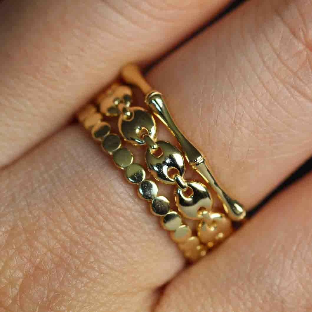 14k Round Flat Eternity Gold Ring by VicStoneNYC Fine Jewelry