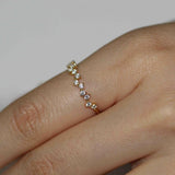 Diamond Cluster Wedding Band by VicStoneNYC Fine Jewelry