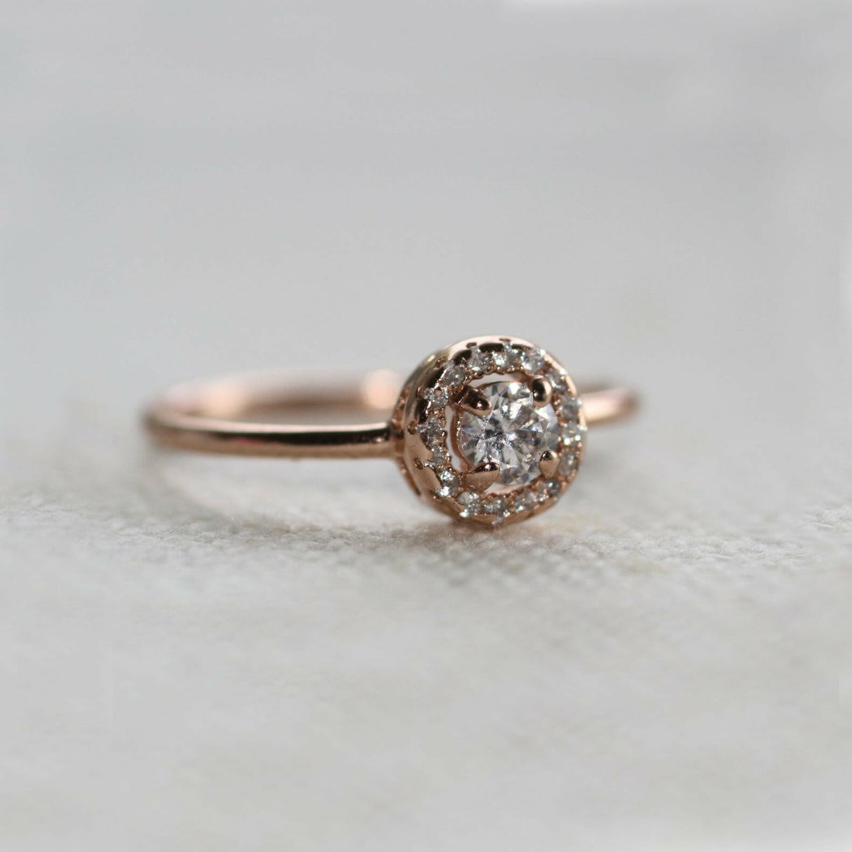 Halo Diamond Engagement Ring by VicStoneNYC Fine Jewelry