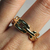 14k Bold Chain Gold Ring by VicStoneNYC Fine Jewelry