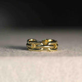 14k Bold Chain Gold Ring by VicStoneNYC Fine Jewelry