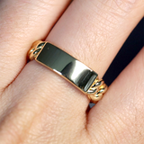 14k Chain Signet Ring by VicStoneNYC Fine Jewelry