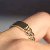 14k Chain Signet Ring by VicStoneNYC Fine Jewelry