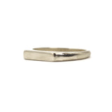 14k White Gold Bar Signet Ring by VicStoneNYC Fine Jewelry