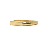 14k Yellow Gold Bar Signet Ring by VicStoneNYC Fine Jewelry