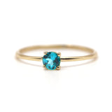 14k March Aquamarine Birthstone Gold Ring by VicStoneNYC Fine Jewelry