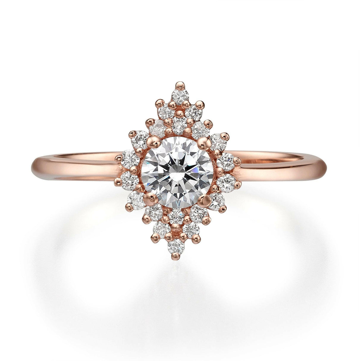 Unique Design Natural Diamond Engagement Ring by VicStoneNYC Fine Jewelry