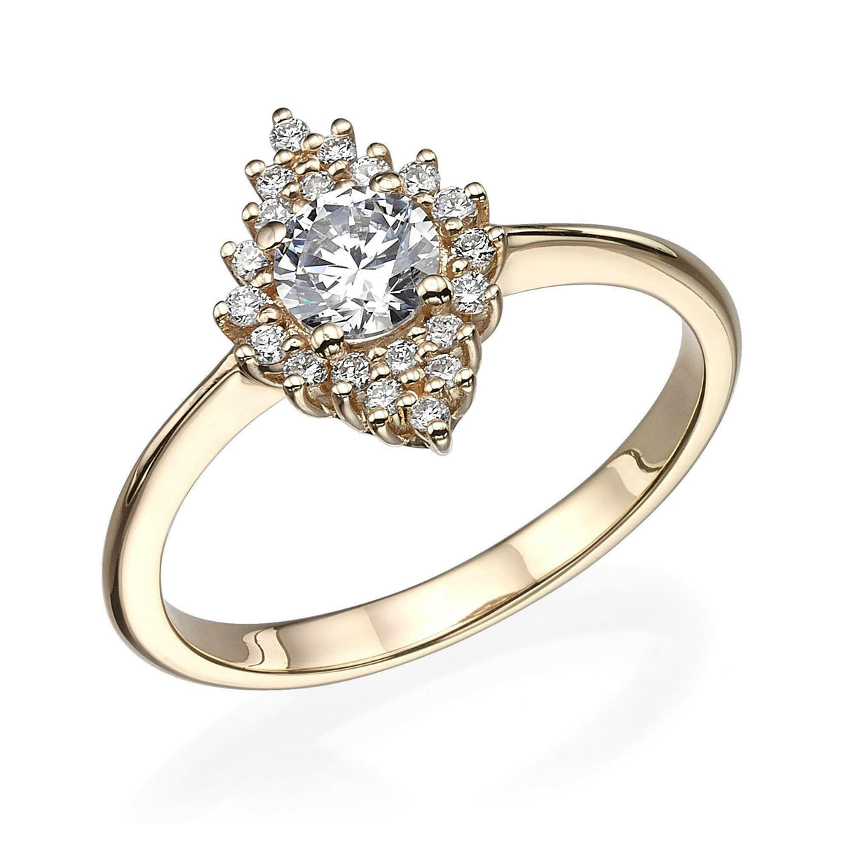 Unique Design Natural Diamond Engagement Ring by VicStoneNYC Fine Jewelry