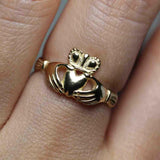 14k Solid Gold Claddagh Ring by VicStoneNYC Fine Jewelry