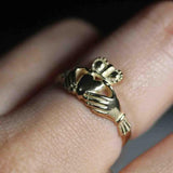 14k Solid Gold Claddagh Ring by VicStoneNYC Fine Jewelry