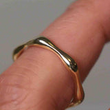 14k Gold Wave Ring by VicStoneNYC Fine Jewelry