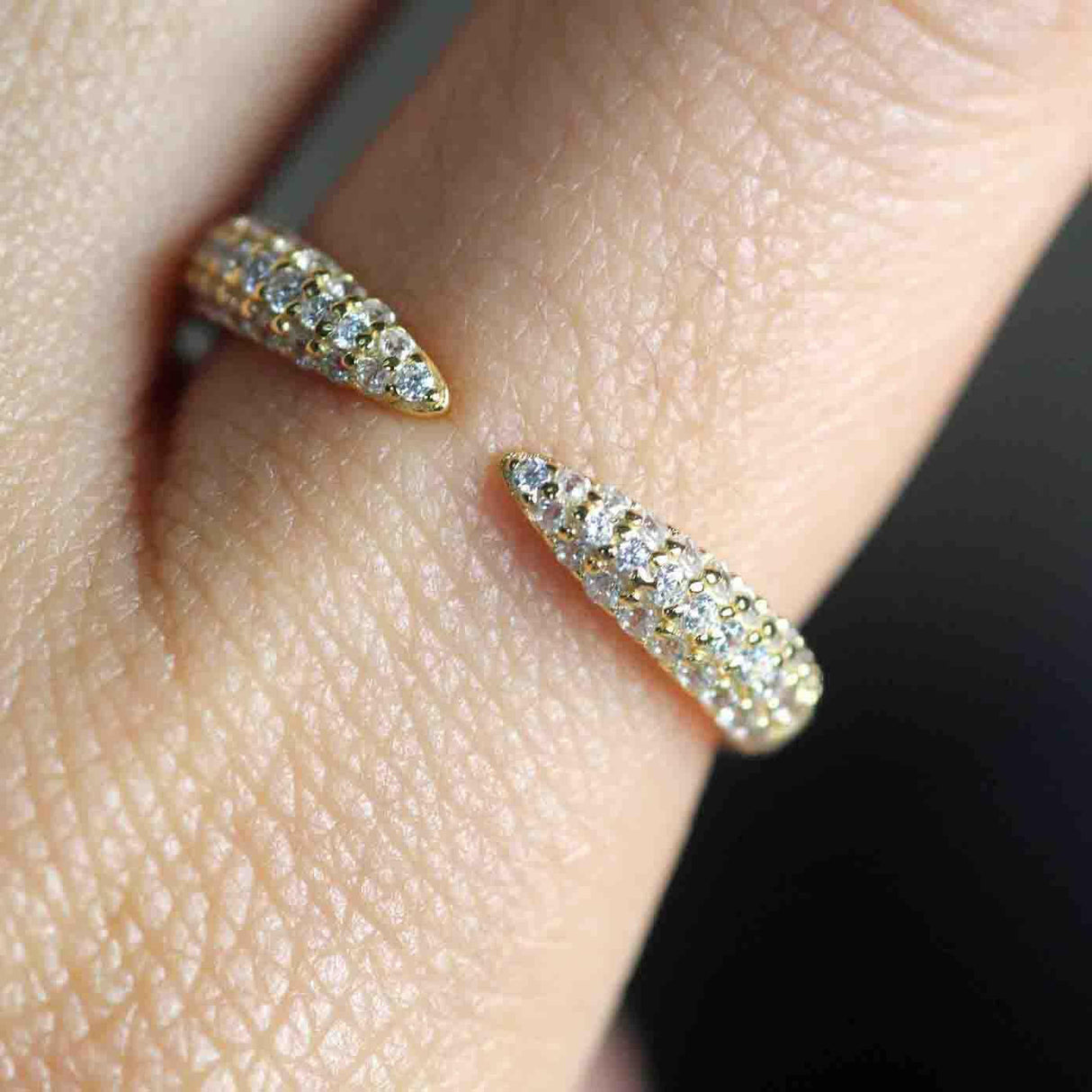 Diamond Pave Open Cuff Ring by VicStoneNYC Fine Jewelry