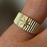 18k Diamond Star Ring by VicStoneNYC Fine Jewelry