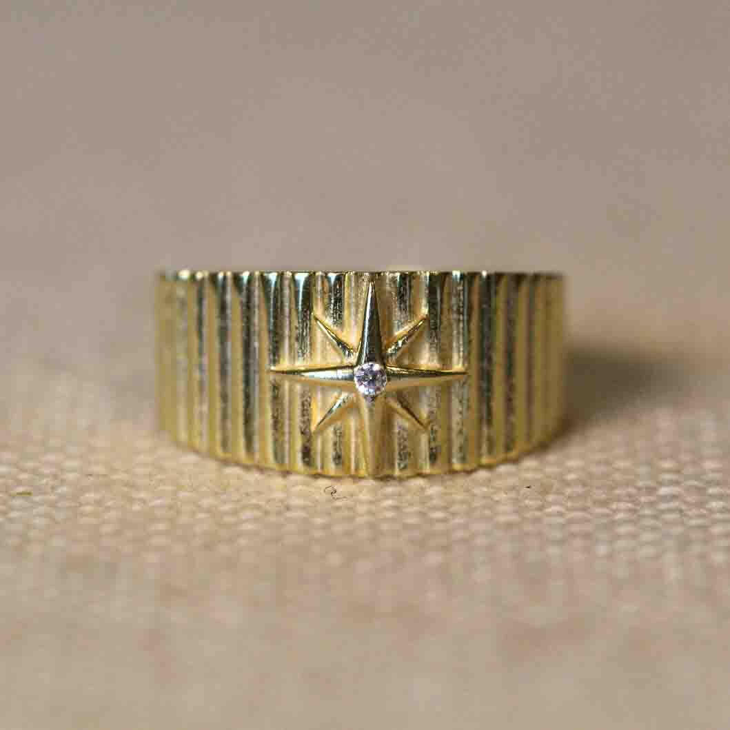 14k Diamond Star Ring by VicStoneNYC Fine Jewelry