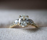 Three Diamond Engagement Ring by VicStoneNYC Fine Jewelry