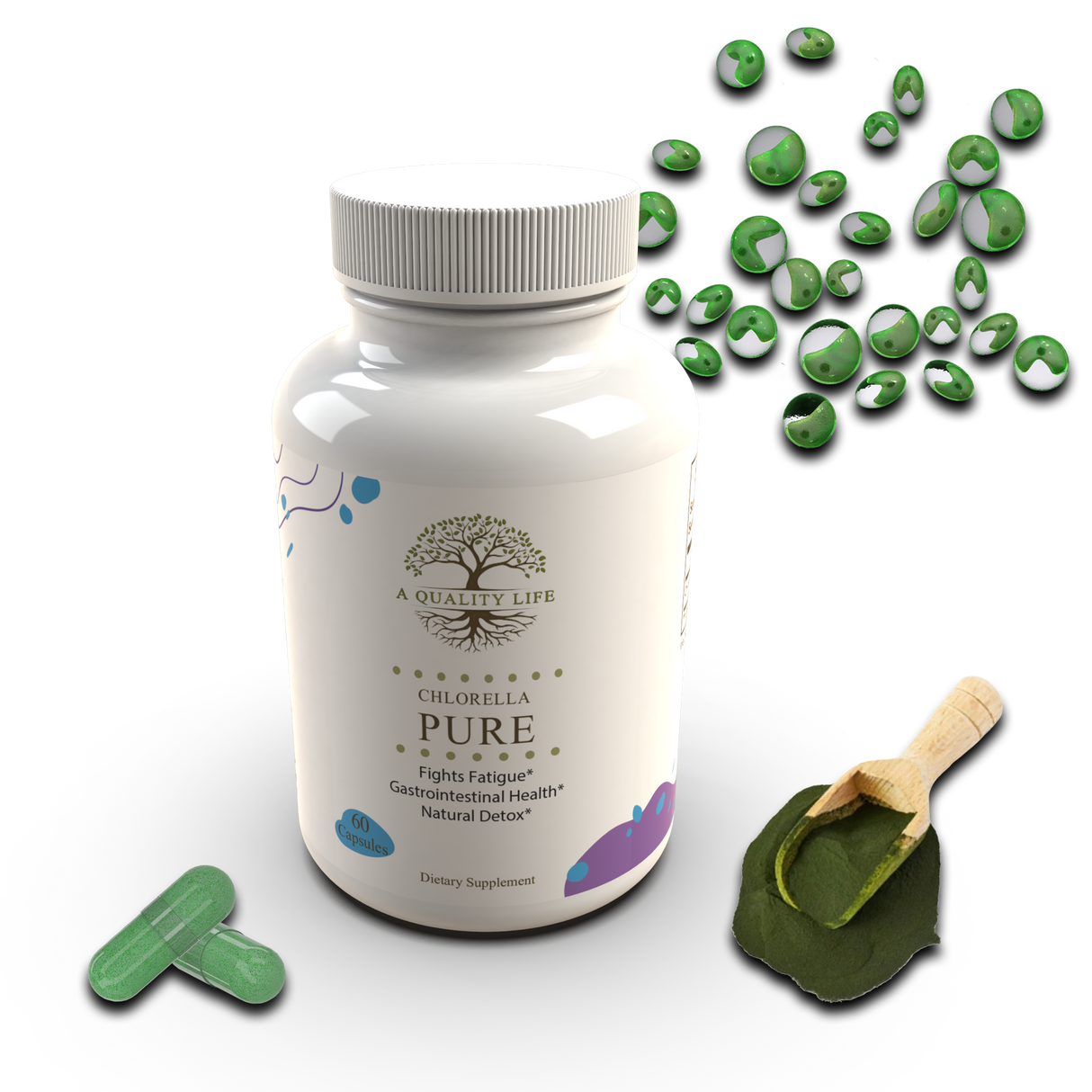 Chlorella Pure by A Quality Life Nutrition