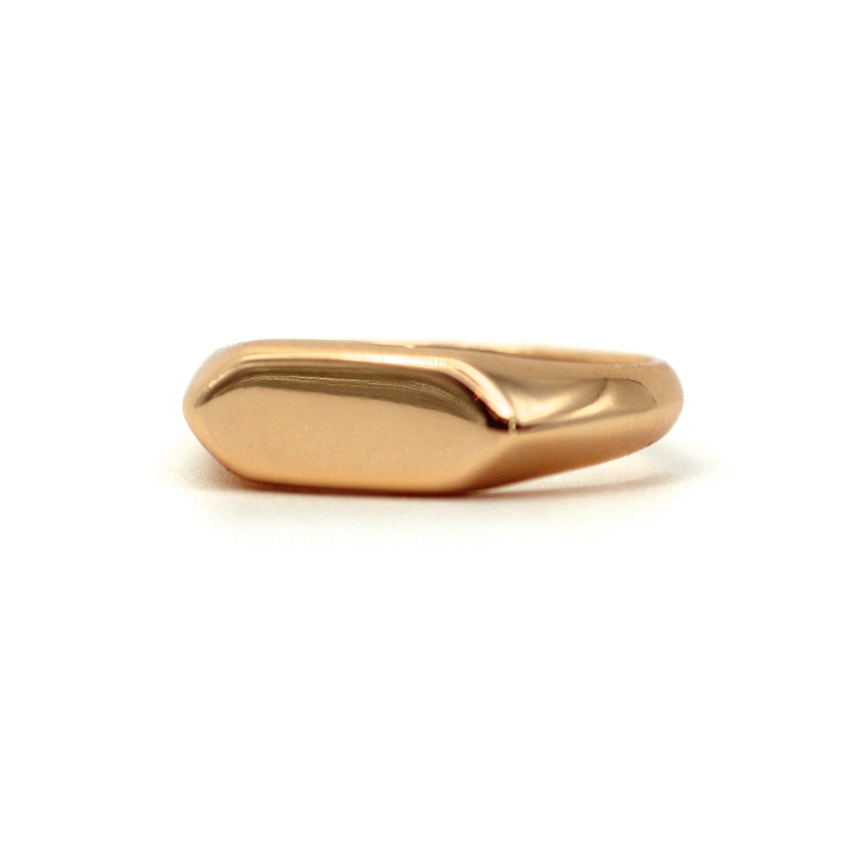 14k Unique Bold Bar Gold Signet Ring by VicStoneNYC Fine Jewelry