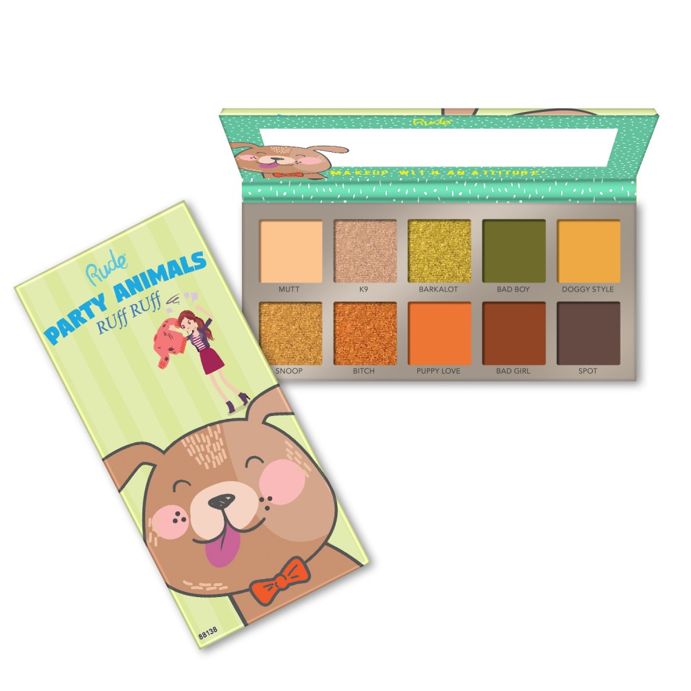 RUDE Party Animals 10 Eyeshadow Palette - RUff RUff