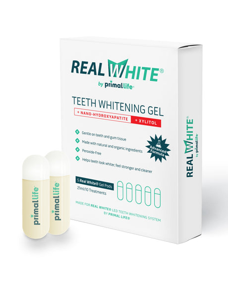 Teeth Whitening Gel Pods- 10 Treatments with Hydroxyapatite by Primal Life Organic II LLC