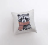 Raccoon Hipster | Pillow Cover | Raccoon Pillow | Throw Pillow | Wilderness | Animal | Cute Throw Pillows | Animal Print Decorative Pillows by UniikPillows