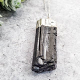 Raw Black Tourmaline Necklace by Salt and Sparkle