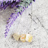 Raw Yellow Citrine Bar Necklace by Salt and Sparkle