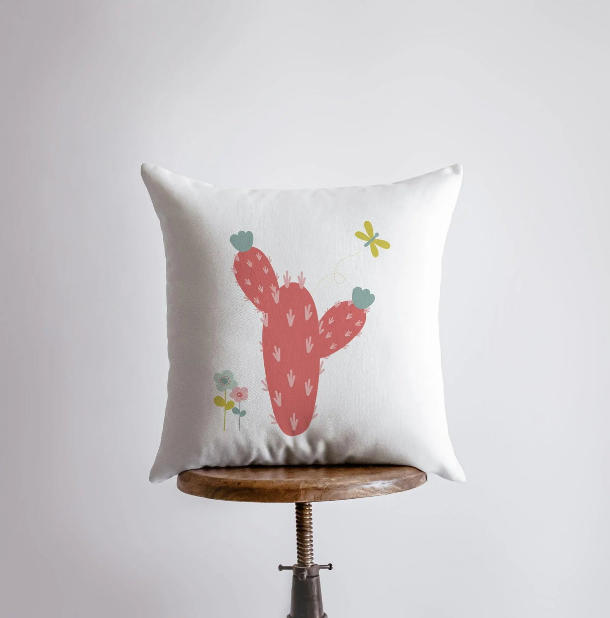 Red Cactus | Pillow Cover | Good Vibes Only | Cactus Pillow | Positive Vibes | South Western | Succulent Pillow | Cactus Pillow Case by UniikPillows