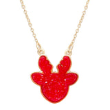 Druzy Reindeer Pendant Necklace by Madeline Love