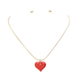 Heart Pendant Jewelry Set by Madeline Love