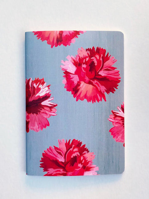 Notebook Set:  Red Carnations & Peach Roses by India & Purry