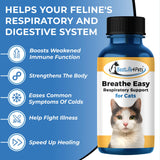 Breathe Easy for Cats - Respiratory Support for Asthma, Cat Cold and Sneezing by BestLife4Pets