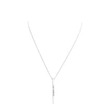 Just Married Metal Bar Pendant Necklace by Madeline Love