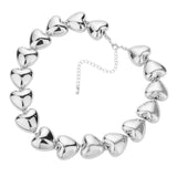 Metal Heart Pebble Choker Necklace by Madeline Love