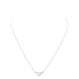 White Gold Dipped Cubic Zirconia Wings Pendant Necklace by Madeline Love