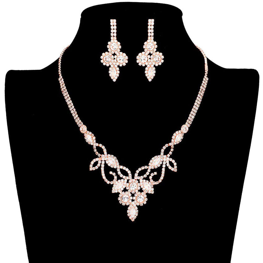 CZ Stone Pave Flower Necklace by Madeline Love