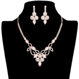 CZ Stone Pave Flower Necklace by Madeline Love