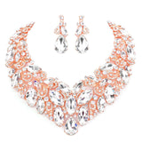 Marquise Stone Cluster Accented Evening Necklace by Madeline Love