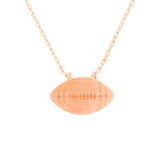 Metal Football Pendant Necklace by Madeline Love