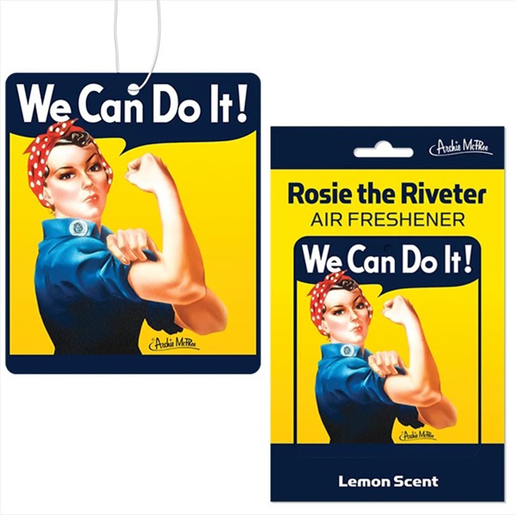 Rosie the Riveter Hanging Air Freshener in Lemon Scent by The Bullish Store