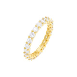 Round CZ Eternity Band by By Adina Eden